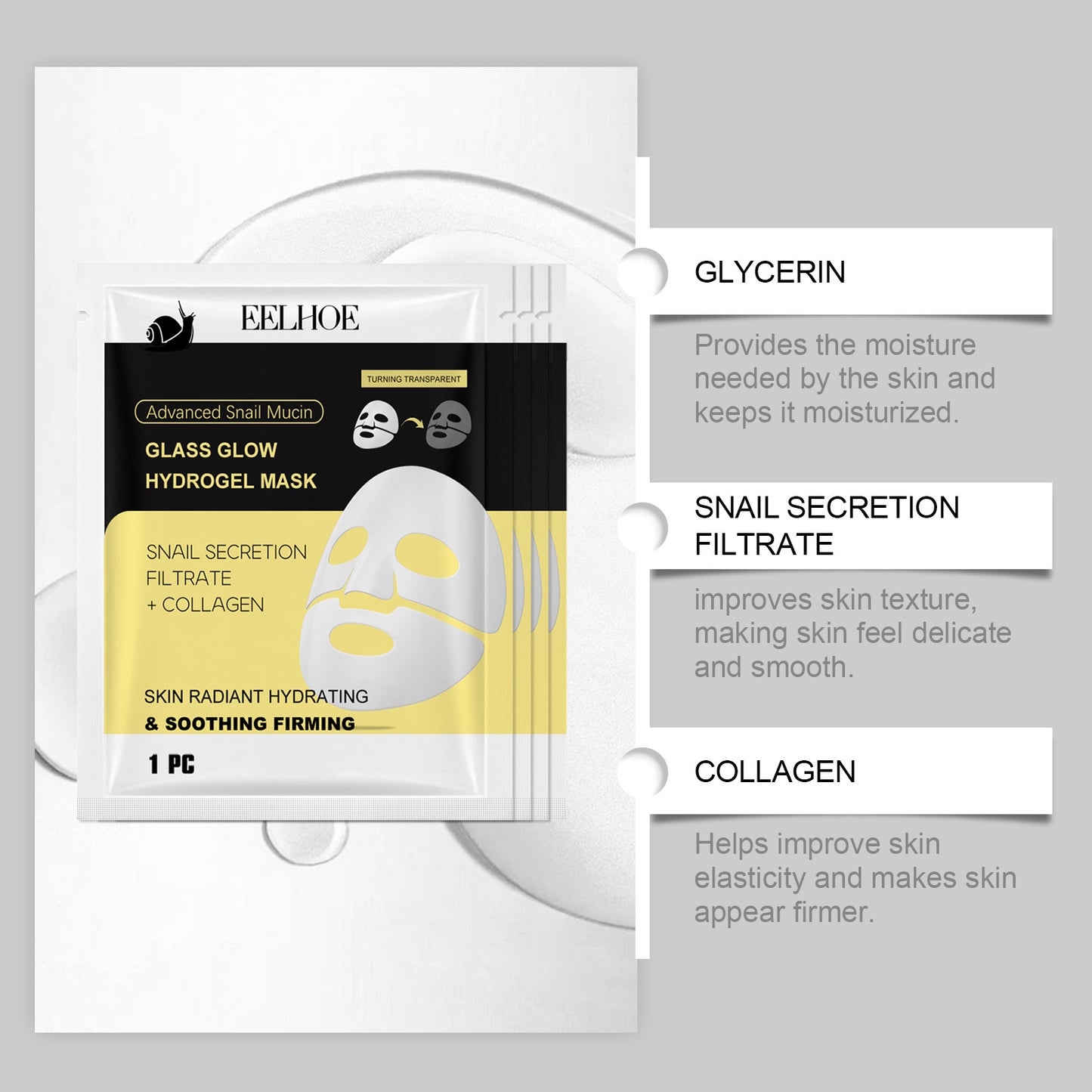 Snail Mucin Moisturizing Mask Firming Skin